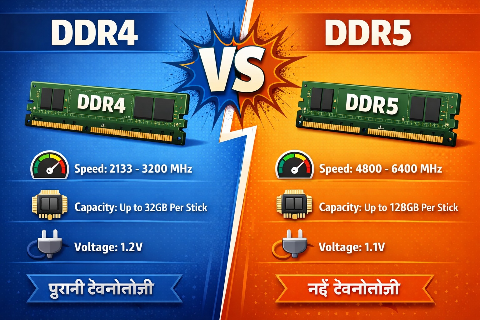DDR4 vs DDR5 RAM: Kaunsa Hai 2026 Mein Aapke PC Ke Liye Sahi? Complete Honest Comparison