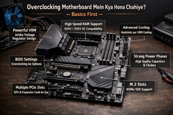 “High-end gaming motherboard for overclocking with strong VRM, advanced cooling system, DDR5 RAM support and multiple PCIe slots”