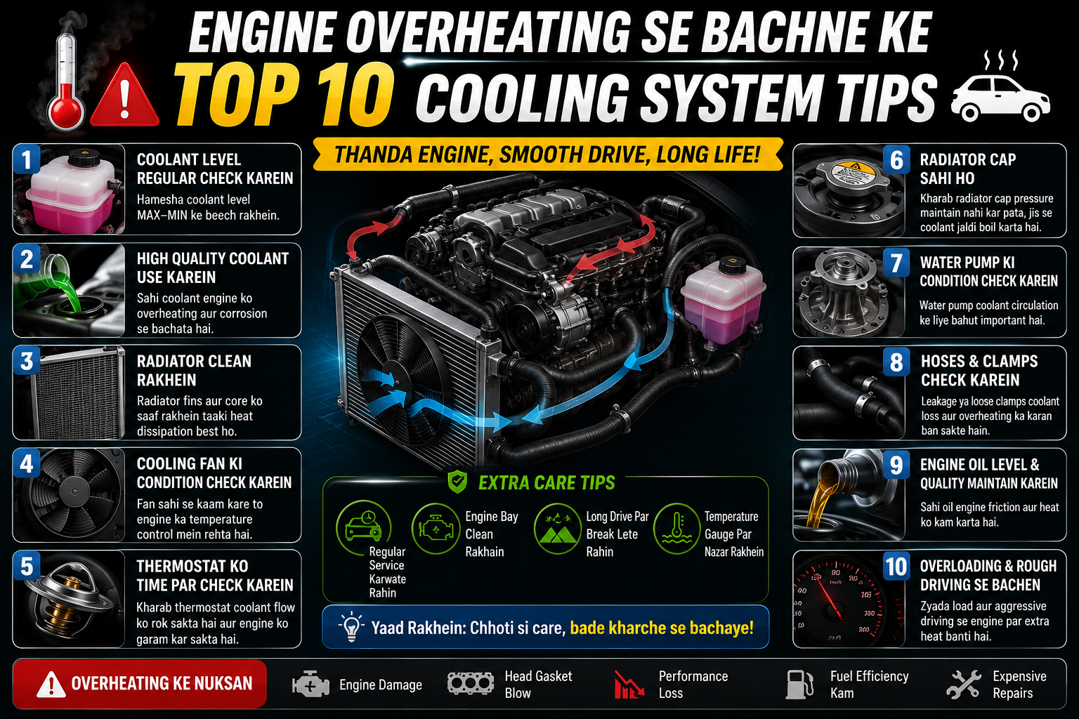 Top 10 Cooling System Parts That Prevent Engine Overheating